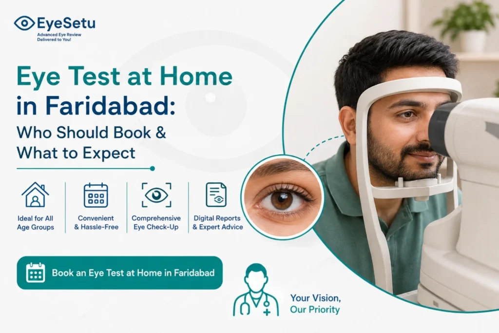 Hospital-grade eye test at home in Faridabad with AIIMS-trained specialists — who it’s for & what to expect