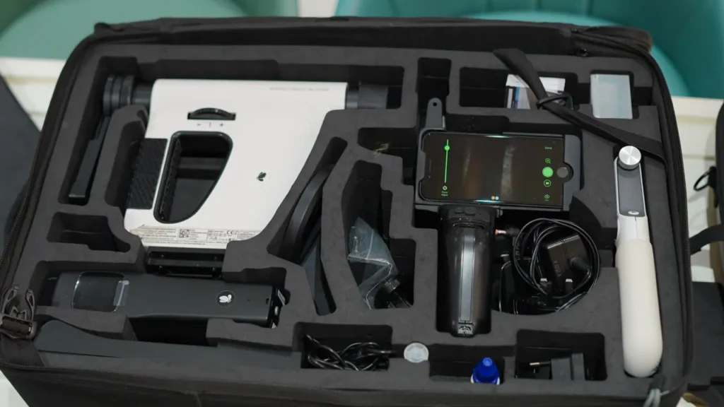 EyeSetu portable diagnostic kit packed in its carry case